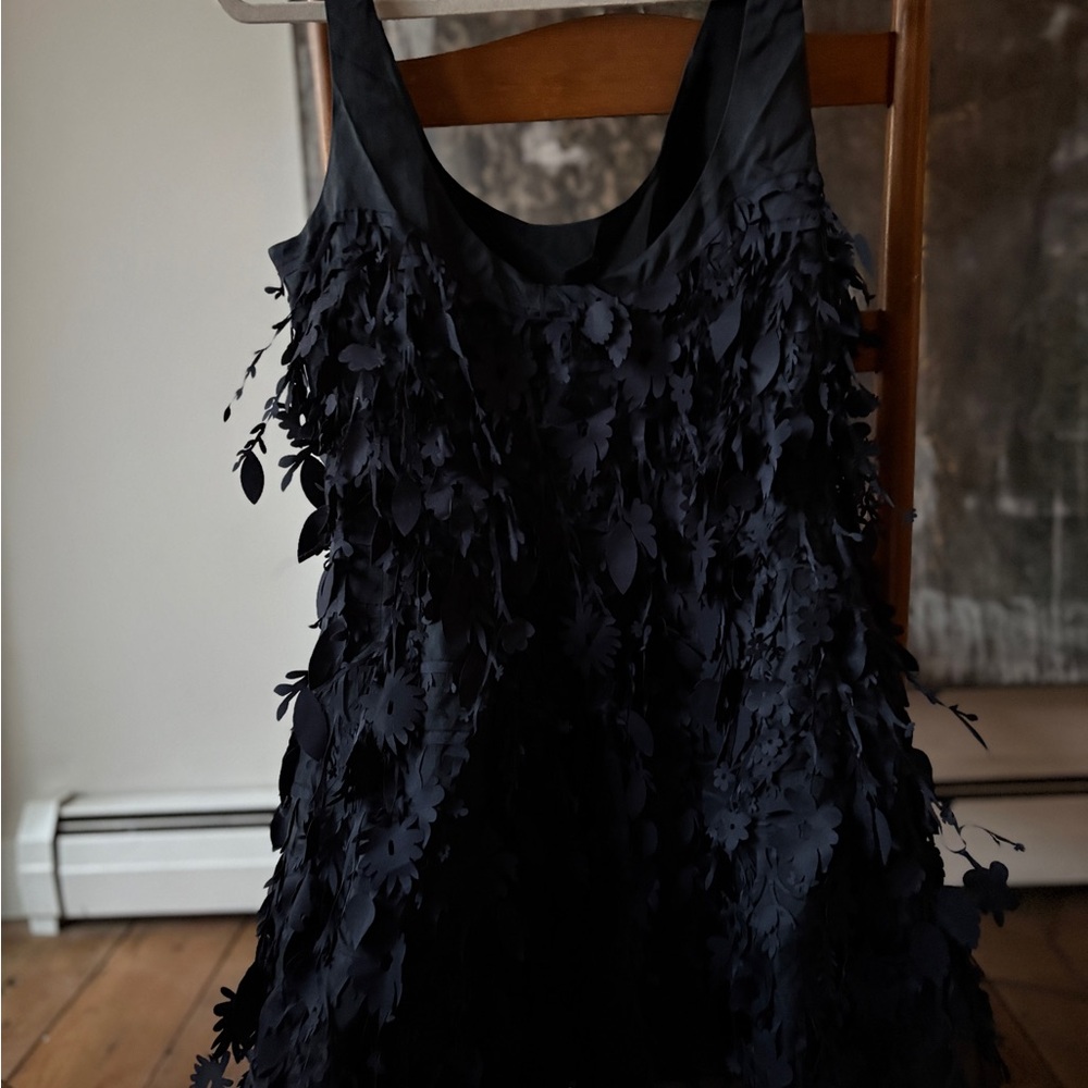 DVF Floral Appliqué Dress